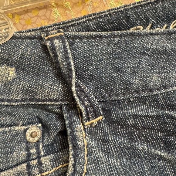 Blue Asphalt Skinny Mid Rise Faded 2000s Vintage Style Jeans Size 7 - Picture 9 of 9